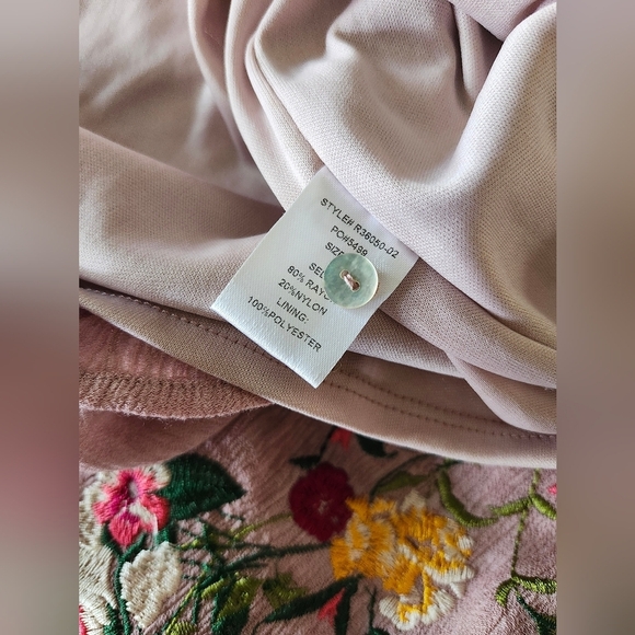 Peach Love Floral Embroidered Pink Romper - Picture 6 of 6